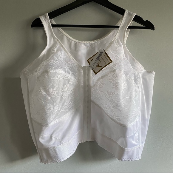 CORTLAND INTIMATES
Style 9603 Front Closure Back Support Long Line Bra White 48D - Picture 6 of 6